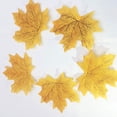 thumbnail image 4 of Mdesiwst 100Pcs Fall Fake Silk Leaves Wedding Favor Autumn Maple Leaf Wedding Decoration, 4 of 8
