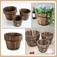 thumbnail image 2 of Pyramidti  Kitchen Decoration Safe to Use Flower Pot Wooden Water Buckets Plant Barrel 15.00X15.00X12.00CM, 2 of 8
