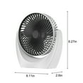 thumbnail image 3 of YiBai Mini Circulator Fan 3 Speed Small Room Portable Desktop Table Cool Fan Powered By USB For Home Office Car Outdoor Travel, Black #N.3178, 3 of 8