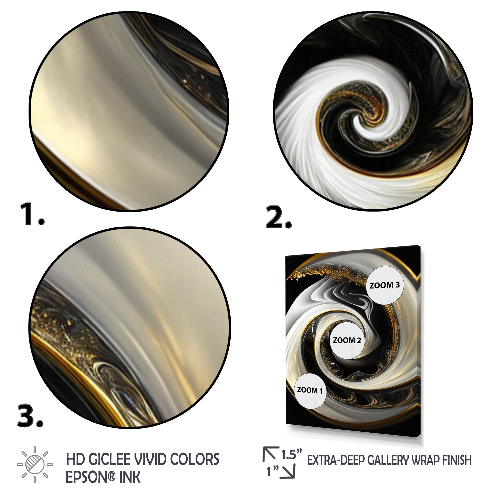 Designart Abstract Modern Swirl I Canvas Wall Art