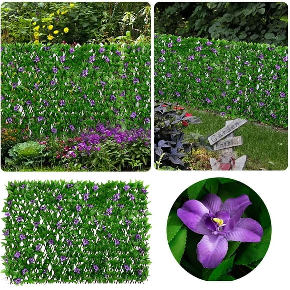 Fake Plants Promotion Sale! Nomeni Leaf Wood Fence Retractable Garden Fence Artificial Wall Decoration for Garden and Courtyard 1Pc, Home Decor Clearance Sale Green