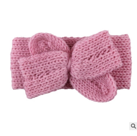 knitted bow headband baby