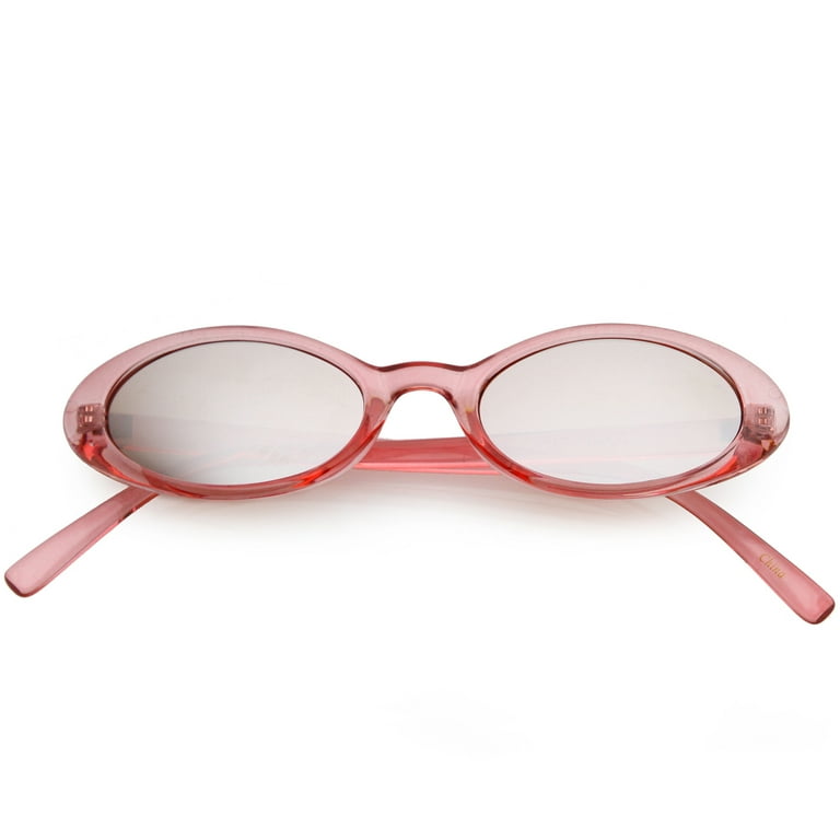 Pink Chunky Frame Round Mirrored Sunglasses Pink Chunky Frame Round Mirrored Sunglasses