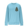 thumbnail image 2 of Long Sweatshirts for Women, Solid Color Loose Fitting Hoodless Sweatshirts, 2 of 5