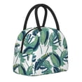thumbnail image 2 of YFYANG Portable Waterproof Insulated Lunch Bag, Tropical Green Foliage Reusable Cooler Bag / Picnic Bag for Adults Teens, 2 of 9