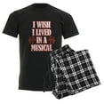 thumbnail image 6 of CafePress - I Wish I Lived In A Musical Men's Dark Pajamas - Men's Dark Loose Fit Cotton Pajama Set, 6 of 7