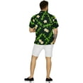 thumbnail image 7 of LA LEELA Men's Hawaiian Shirts Short Sleeve Button Down Shirt Mens Casual Shirts Holiday Tropical Beach Summer Party Shirts for Men Funny L Floral, Black, 7 of 7