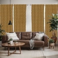 thumbnail image 2 of Ambesonne Kente Pattern Window Curtains, National Triangles, Each 28" W x 84" L, Brown Earth Yellow Mauve, 2 of 5