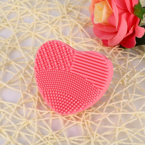 Limpiador de Cepillos Cosmético, Cardía 3.3x3.0 x1.1 Pulgadas de Cepillo de Maquillaje de Silicona, Portátil para Mujeres