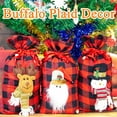 thumbnail image 2 of Bolsas con cordón, bolsas de Navidad con diseño 3D de cuadros de búfalo para suministros de fiesta de Navidad, 18 x 10 pulgadas Namotu YZY966, 2 of 7