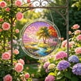 thumbnail image 4 of Round Acrylic Puzzle Suncatcher - Stained Glass Style Window Hanging Dreamy For Home Decor, 4 of 6