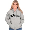 thumbnail image 4 of Mrs. Bride Bachelorette Honeymoon Zip Hoodie Sweatshirt Women Brisco Brands M, 4 of 5