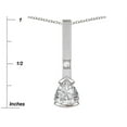 thumbnail image 4 of Star K � 7mm Trillion Genuine White Topaz Bar Pendant Necklace, 4 of 9