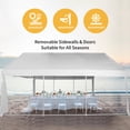 thumbnail image 4 of Dextrus 20x20 ft White Event Outdoor Canopies, Detachable PVC Sidewalls, 4 of 5
