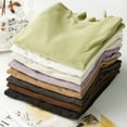 thumbnail image 5 of Hauts à Manches Longues pour Femmes Pulls Décontractés Slim Tee Basic Tops, 5 of 5