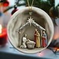 thumbnail image 2 of WEGFTDUOP Christmas Round Acrylic Hanging 8cm Nativity Scene Hanging Ornaments Transparent Colored Acrylic Holiday Decorations Christmas Tree Door And Window Pendants, 2 of 5