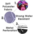 thumbnail image 7 of 4PCS African American Black Girl Shower Curtain Sets with Rugs, Waterproof Fabric Shower Curtain, Fantasy Galaxy Purple Butterfly Positive Inspirational Quotes Afro Black Woman Bathroom Decor, 7 of 7