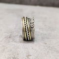 thumbnail image 5 of NEW Spinner Band, Meditation Ring, 925 Sterling Silver Ring, Spinning Thumb Ring, Two Tone Ring, Fidget Ring, Handmade Jewelry, Christmas Oxidized, Womans Band Ring, Anxiety Ring, Mans Band Gifts, 5 of 6