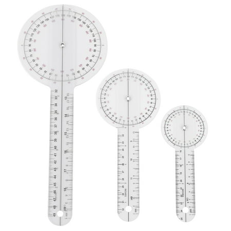

3Pcs/Set Spinals Goniometer Protractors Userful Multi-Ruler Goniometer Angle Spinal Ruler 360 Degree 180 Degree