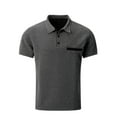 thumbnail image 3 of zfhfof Mens Waffle Workout Polo Shirts Short Sleeve Athletic Golf Casual Tee Shirts Summer Classic Lapel Collar Shirt Top, 3 of 8