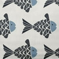thumbnail image 2 of E by Design Fish Tales Nautical Indoor/Outdoor Throw Pillow, 2 of 3