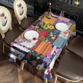 thumbnail image 2 of Pioneer Flower Floral Print Pattern Rectangle Tablecloth 60"x102",Waterproof Polyester Rectangle Table Cloth, Wipeable Spillproof Polyester Tablecloth for Dining, Camping, Indoor and Outdoor, 2 of 6