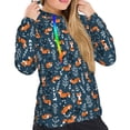 thumbnail image 4 of KLL Playful Foxes Forest Blues for Womens Pullover Hoodie with Pocket Hooded Long Sleeve Shirts Sweatshirt for Women-XX-Large, 4 of 7