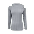 thumbnail image 4 of Womens Tops Cold Shoulder Blouses Long Sleeve Crewneck Tshirts Outfits Casual Dressy Tee Shirt, 4 of 4