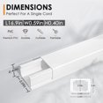 thumbnail image 2 of Funda de cable Delamu CC03, paquete de 15 unidades para TV de pared, 6,8 m, 2 of 9
