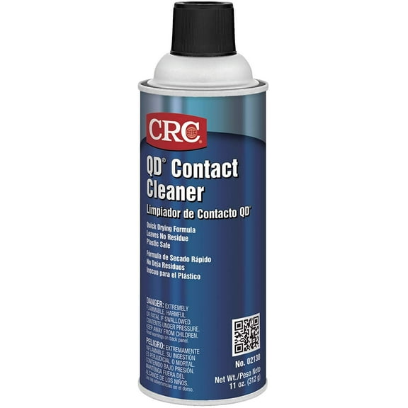 CRC QD Plastic Safe Liquid Contact Cleaner, 11 oz Aerosol Can, Clear