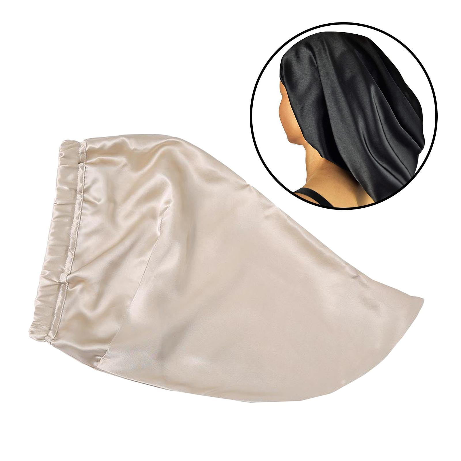 FVDPWYE Women Silk Hats Hair Wrap Night Sleeping Hair Care Soft Bonnet Hat Beige