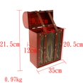 thumbnail image 2 of Caja de Almacenamiento de madera antigua perfecl para 1 botella 35x22x12cm, 2 of 8