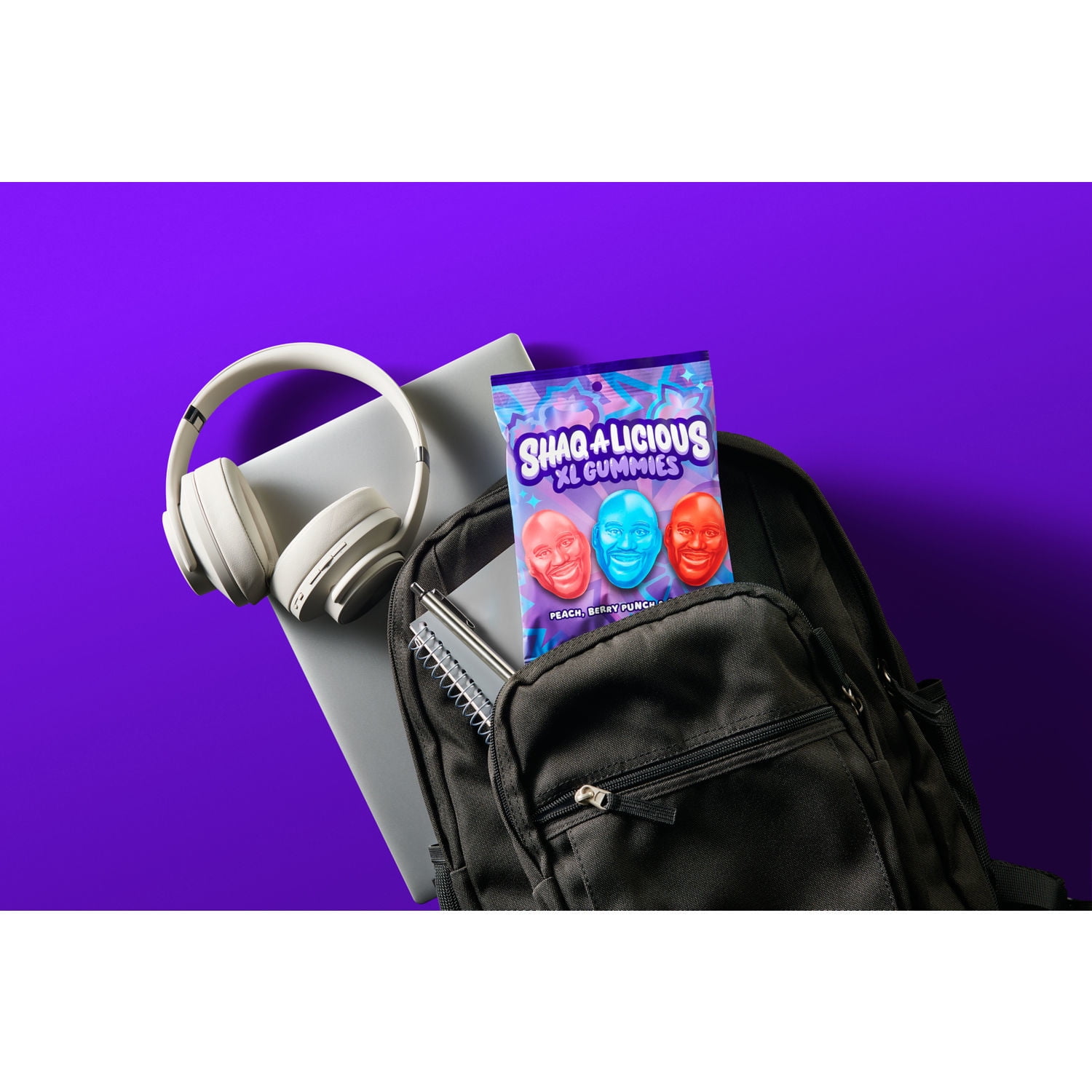 Shaq-A-Licious XL Gummies Original Flavor Chewy Gummy Candy, Bag 6.2 oz