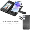 thumbnail image 5 of Galaxy A35 5G Case, A35 5G Wallet Case, Samsung Galaxy A35 5G 6.6 inchs PU Leather Case,Luxury Cash Credit Card Slots Folio Flip Cover [Detachable Magnetic Case] & Kickstand - Black, 5 of 7