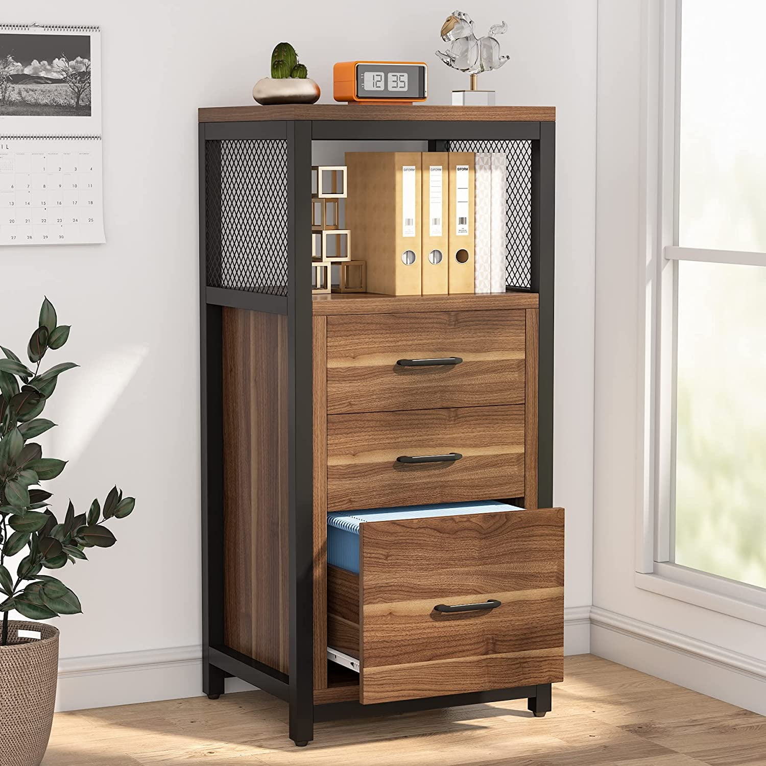 Tribesigns 3 Drawer File for Letter Size, Modern Vertical