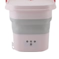 thumbnail image 3 of Riousery 10.5L Portable Foldable Washing Machine Fully Automatic Blue Lighting Deep Clean Washer for Apartments Dorms 100-240V Pink EU Plug High Efficiency Multi Cycle Device (10.5L / 0.37 cu ft), 3 of 9
