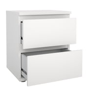 Tvilum Aurora 2 Drawer Bedroom Nightstand for Adults, White