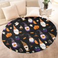thumbnail image 4 of Halloween Gnome Pattern Round Blanket,Comfortable Soft Flannel Throw Blanket,All Season,Warm Lightweight Blankets for Sofa Bed Couch Living Room Chair 47"x47", 4 of 5