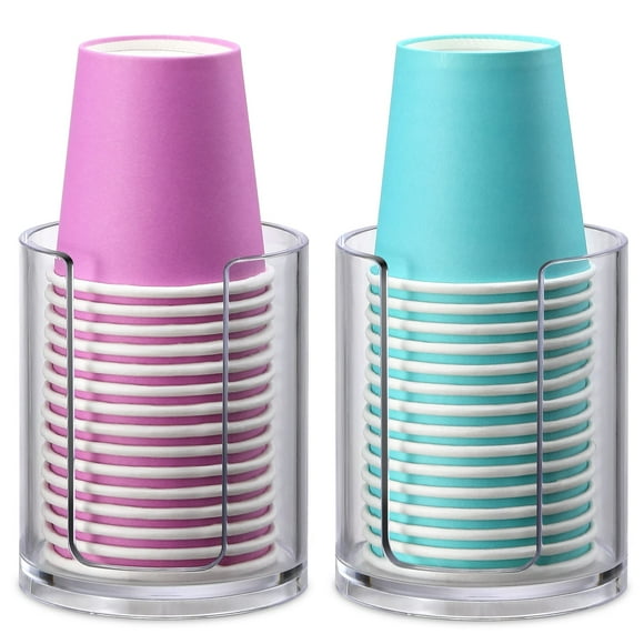 Dispensador de vasos AOZITA Bathroom, paquete de 2 portavasos para enjuague bucal
