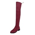 thumbnail image 3 of Womens Over the Knee Boots, Winter Thigh High Long Boots with Square Heels, Warm Comfortable Shoes for Cold Weather, 3 of 5