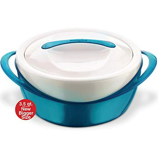 Pinnacle Large Insulated Casserole Dish with Lid 3.6 qt. Elegant Hot Pot Food Warmer/Cooler