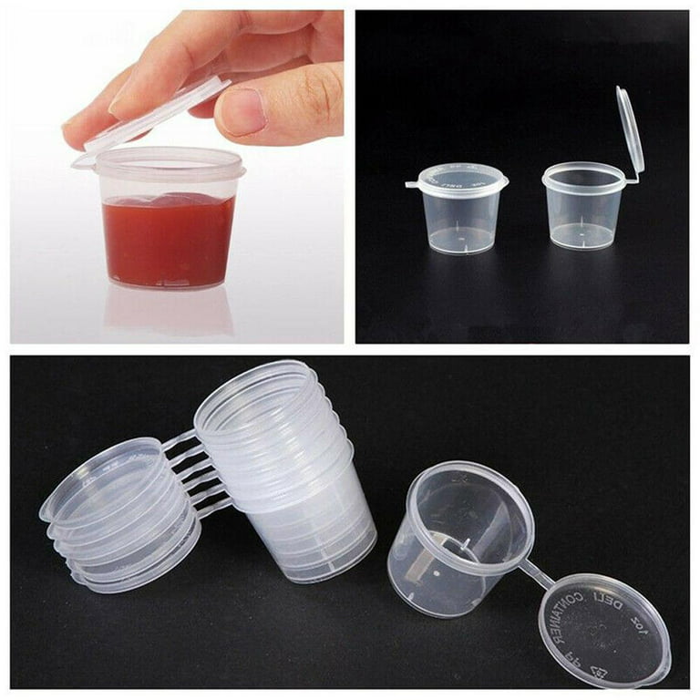 Youngever 9 Pack Snack Containers, Meal Prep Containers, Sauce Containers,  Small Food Storage Containers with Lids, Condiment Cups Containers with Lids,  Dressing Container (1 Ounce)