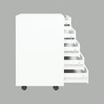 thumbnail image 4 of Naomi Home 5-Drawer Rolling File Cabinet with Lockable Casters, White, 4 of 11