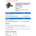thumbnail image 2 of Grab Handle Bolt - Compatible with 2001 - 2006 Chevy Silverado 2500 HD Crew Cab Pickup 2002 2003 2004 2005, 2 of 2