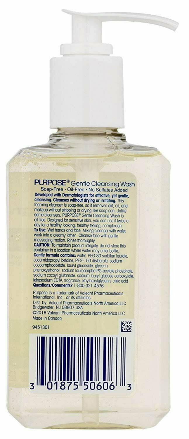 Purpose Gentle Cleansing Wash Oil-Free & Soap-Free Pump Bottle, 6oz, 5 Pack