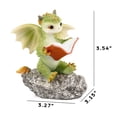 thumbnail image 5 of Figuras en miniatura de dragón de jardín de hadas, libro de lectura, colecciones de decoración de resina para terrario, micropaisaje, 5 of 5