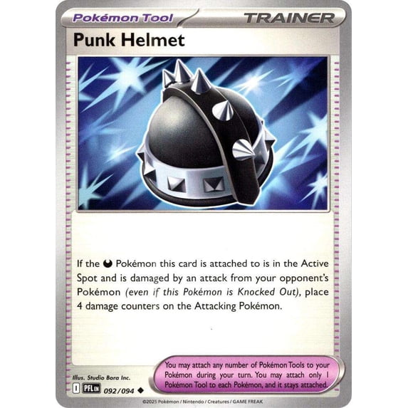 Pokemon Phantasmal Flames Uncommon Punk Helmet #92