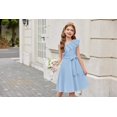 thumbnail image 6 of Arshiner Girls Dress One Shoulder Formal Ruffle Trim Birthday Party Dresses with Belted Pockets, 6 of 7