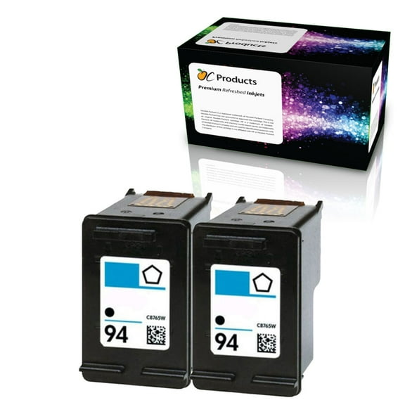 Remanufactured Compatible Ink Cartridge Replacement for HP 94 for Officejet 150 100 H470 7410 7310 7210 Deskjet 460 PSC 1610 2355 (2 Black)