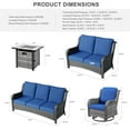thumbnail image 3 of Ovios 6 Pieces Outdoor Patio Furniture with Fire Pit Table Wicker Patio Sectional Sofa with Swivel Chairs for Backyard, 3 of 3